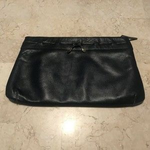 Etienne Aigner Navy Leather Clutch Vintage